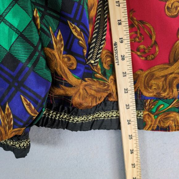 Vintage 80s Gallery Sport Windbreaker Jacket Women's M Full Zip Made Korea Plaid - Picture 7 of 10